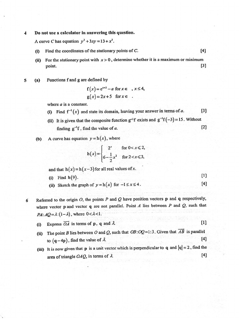 ACJC H2 Maths 2023 Promo QP + Answers (Dragged) 2 | PDF
