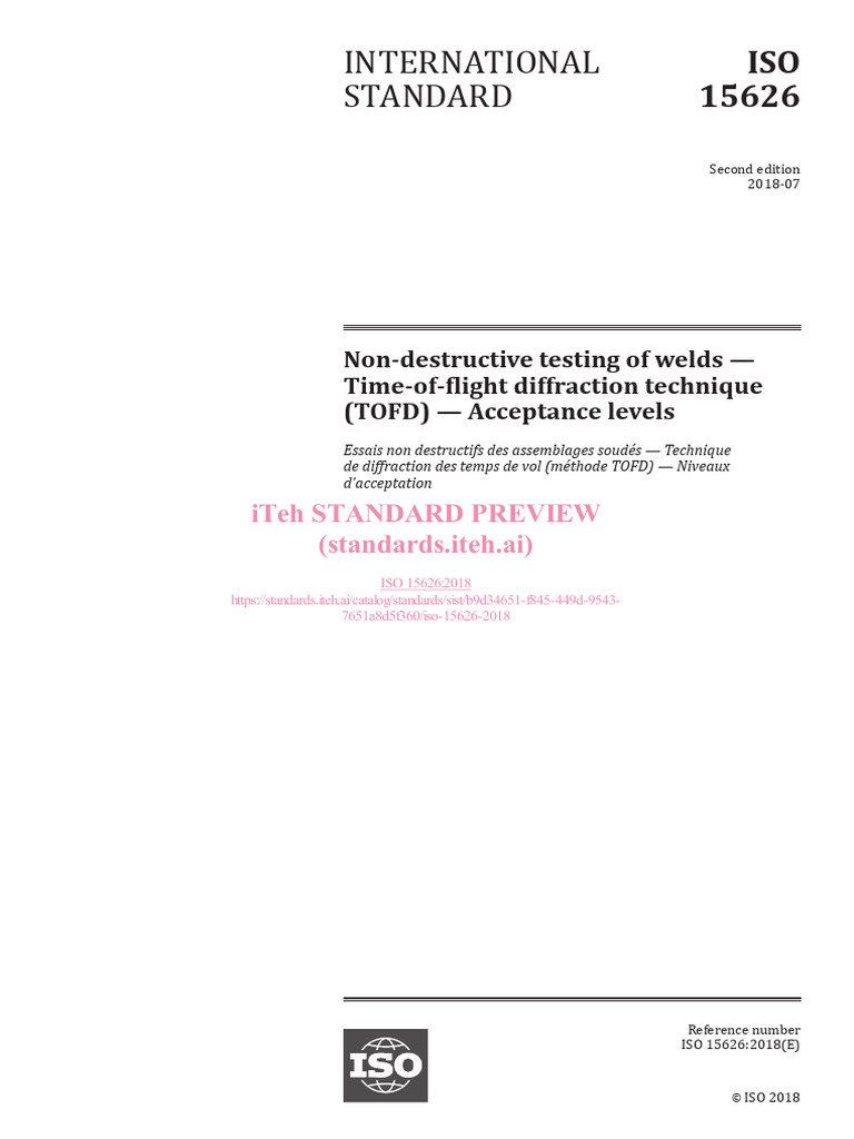 Iso 15626 2018 | PDF | Nondestructive Testing | International ...