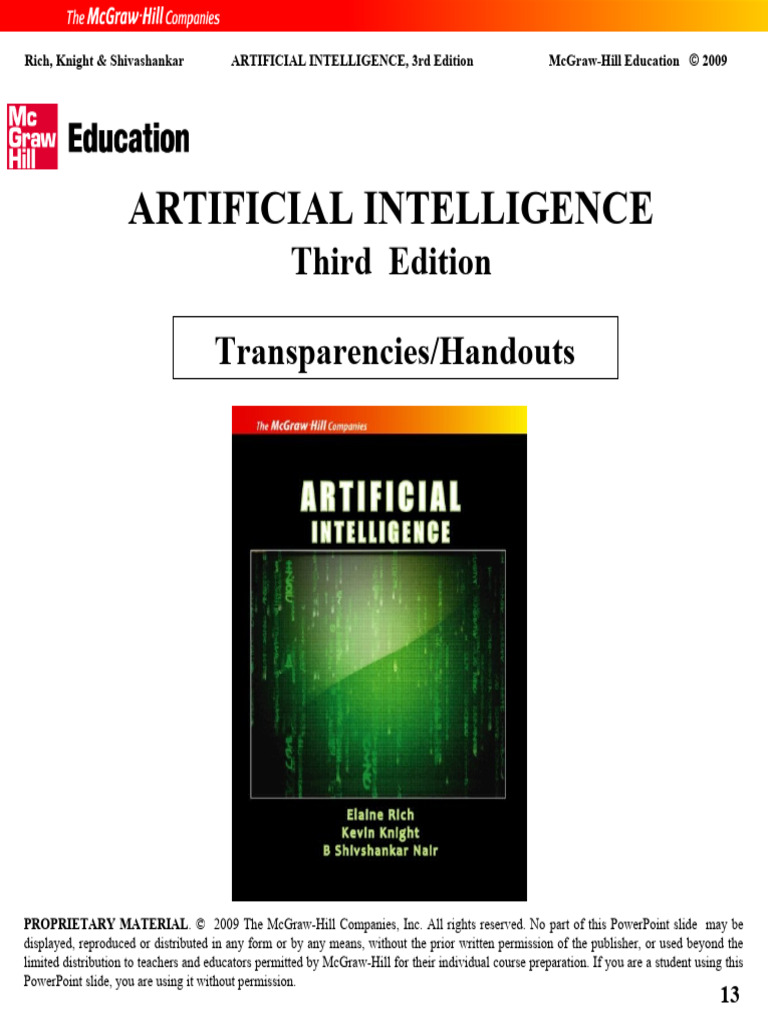 AI Concepts from Rich & Knight, 3rd Ed. | PDF | Artificial Intelligence ...