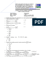 Soal Sas Matematika SMTR 1 Kelas 8