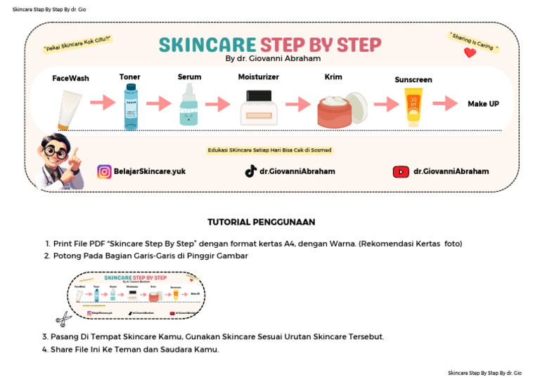 Skincare Step by Step by DR Gio | Download Free PDF | Skin Care | Skin