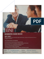 BNI Member's Hand Book