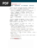 Ficha sobre Principios de interação discursiva - Formas de Tratamento