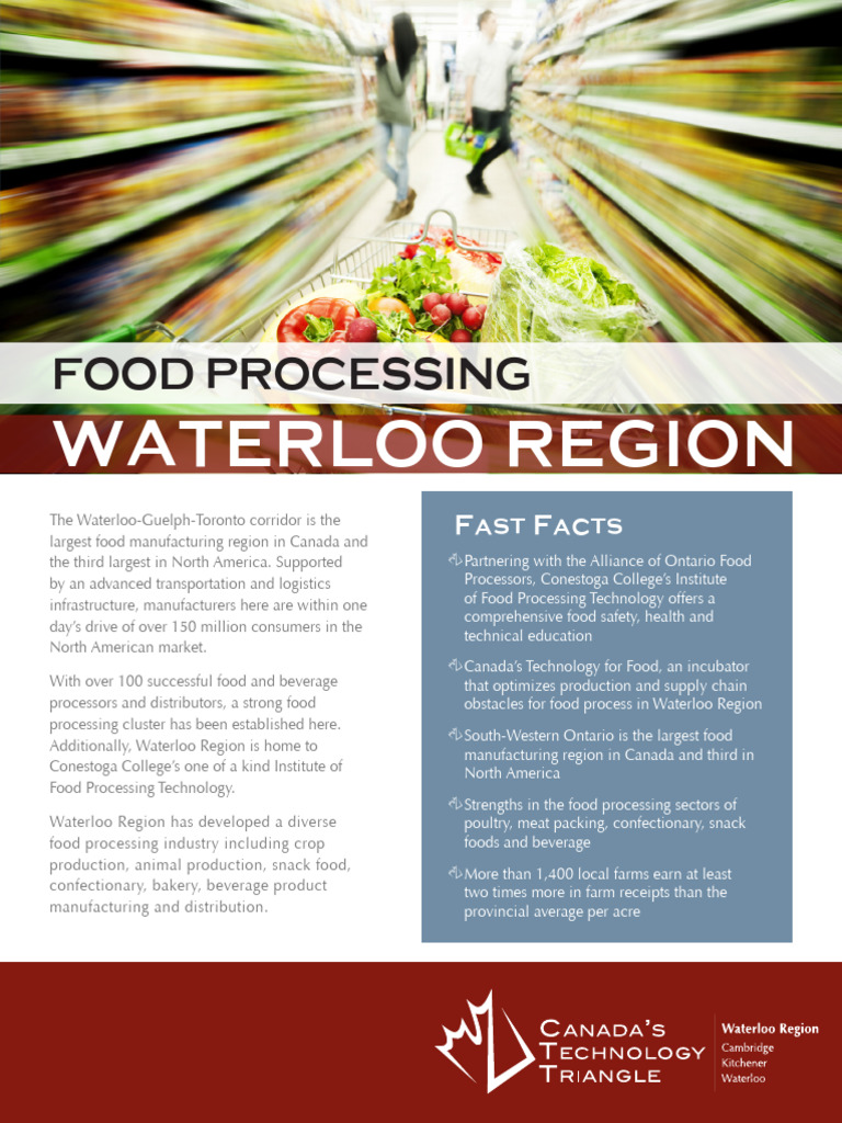 Waterloo Region: Food Processing Hub | PDF | Food Industry | Ontario