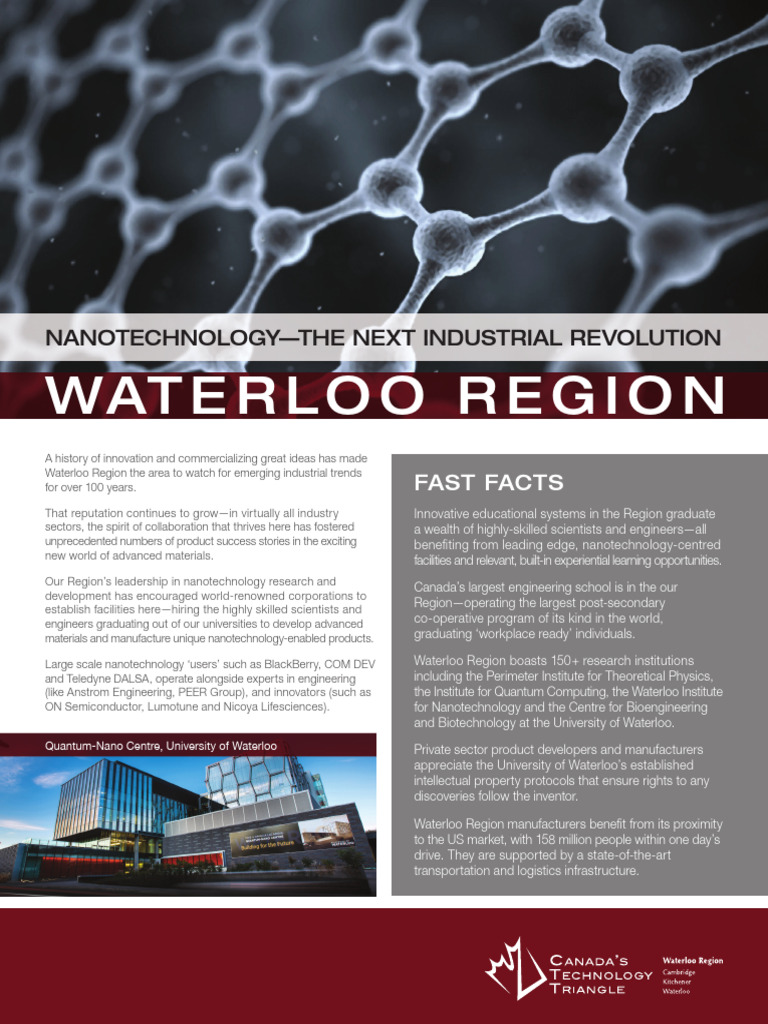Waterloo Region's Nanotechnology Revolution | PDF | Nanotechnology ...