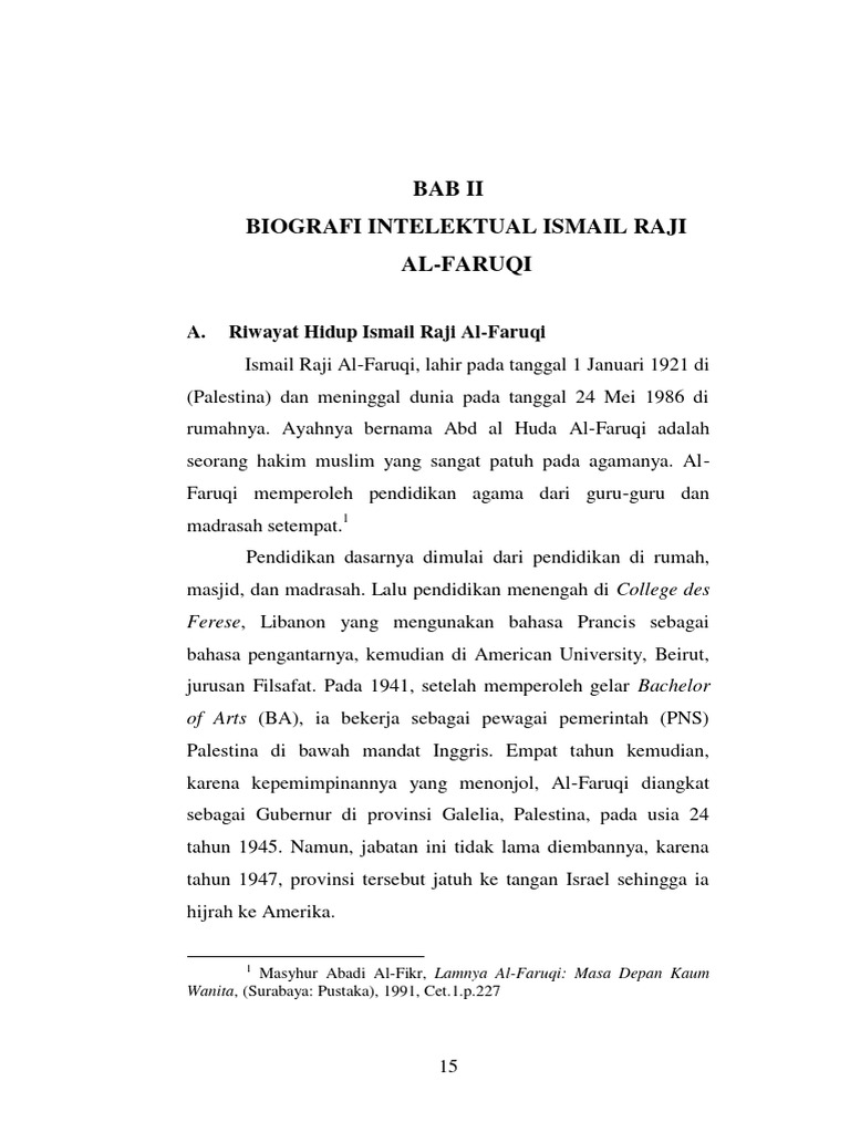 Biografi Ismail Raji Al-Faruqi | PDF | Agama & Spiritualitas