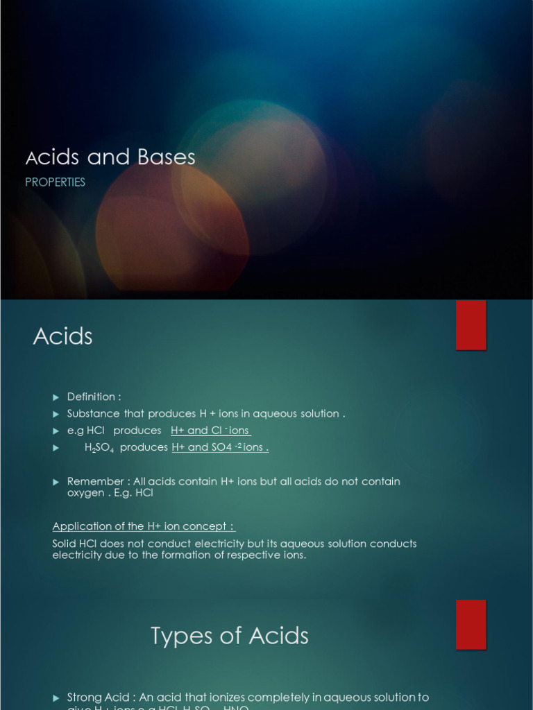 Grade 9 Acids and Bases Overview | PDF | Acid | Hydroxide