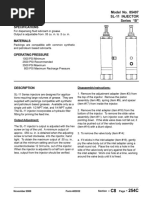 SL-1 Injector User Manual 81713/81713A | PDF | Valve | Piston