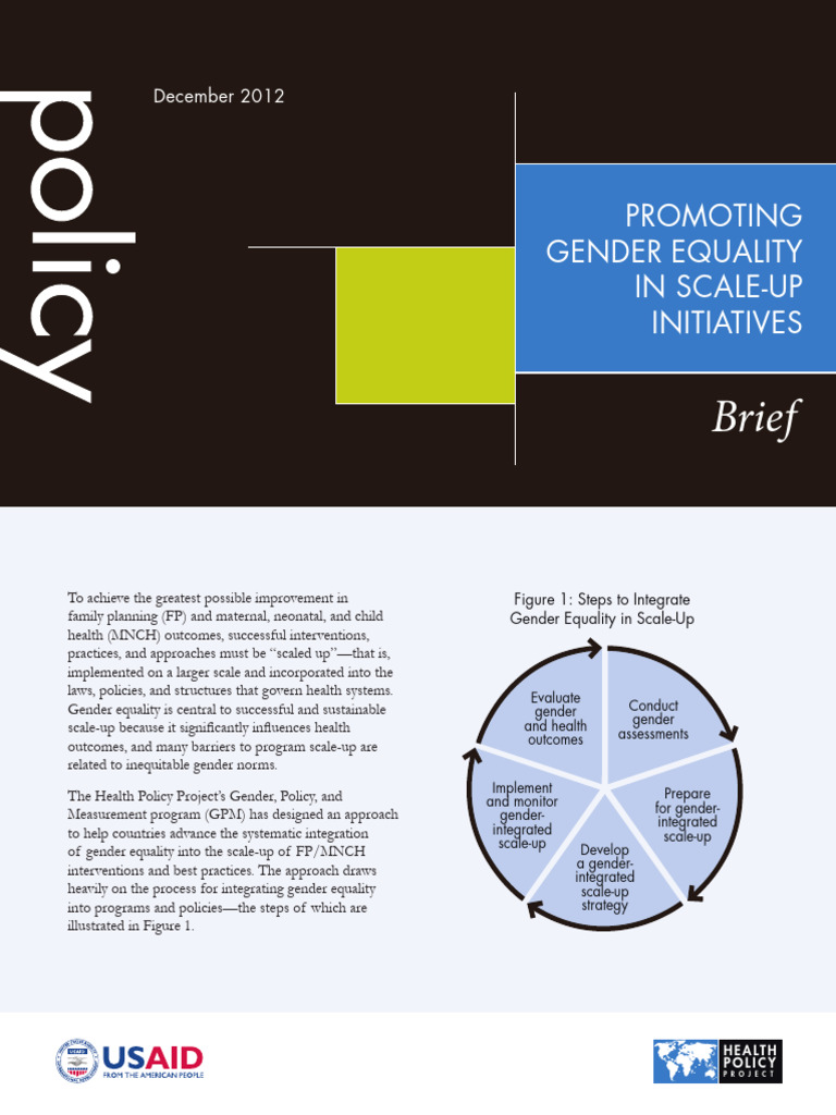 Integrating Gender in Health Scale-Up | PDF | Gender Equality | Gender ...