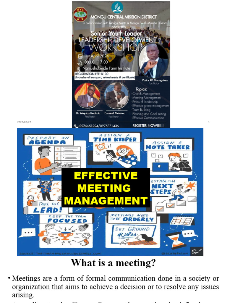 Effective Meeting Management Guide | PDF | Communication