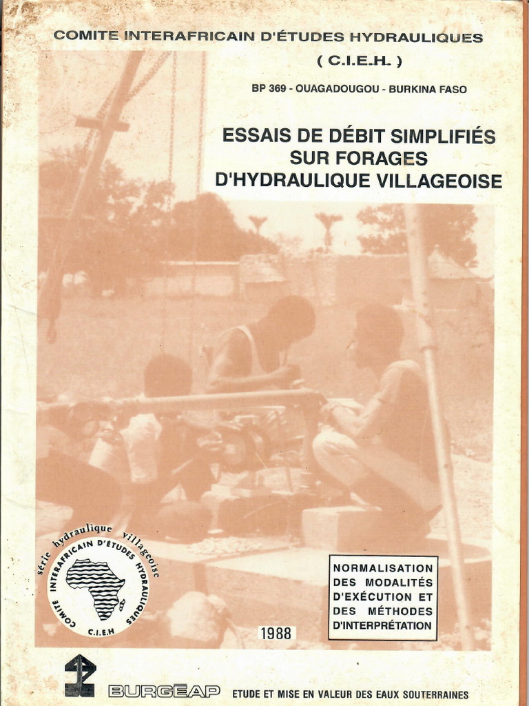 Essais de Débit Simplifiés Sur Forages D'hydraulique Villageoise | PDF