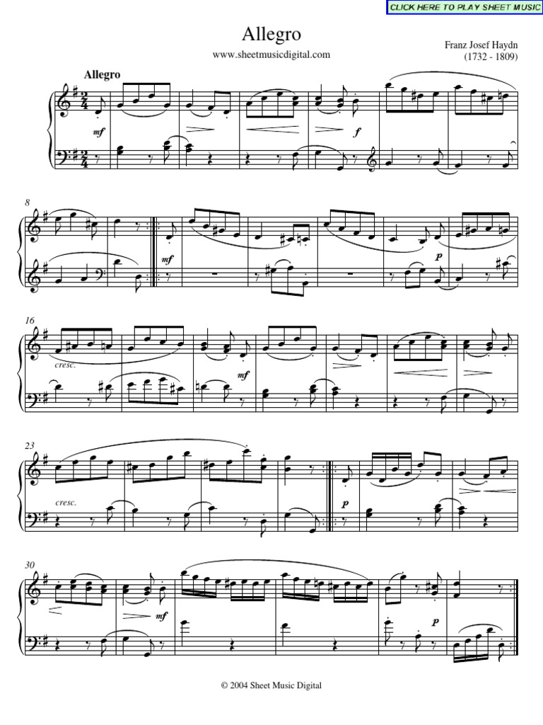 Allegro Haydn | PDF