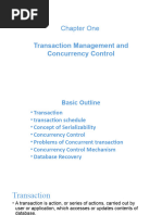 Advanced Database Chapter One Transaction Processing