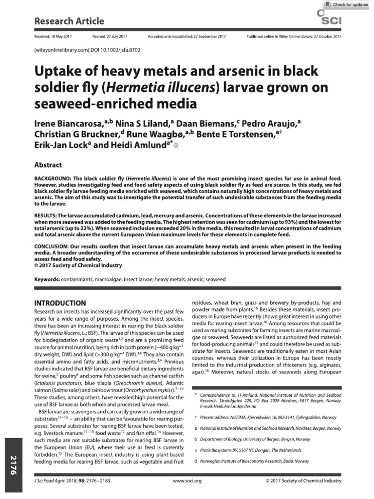 biancarosa (2018) Scopus and PubMed Uptake of heavy metals and