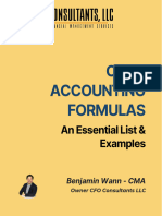 Cost Accounting Formulas