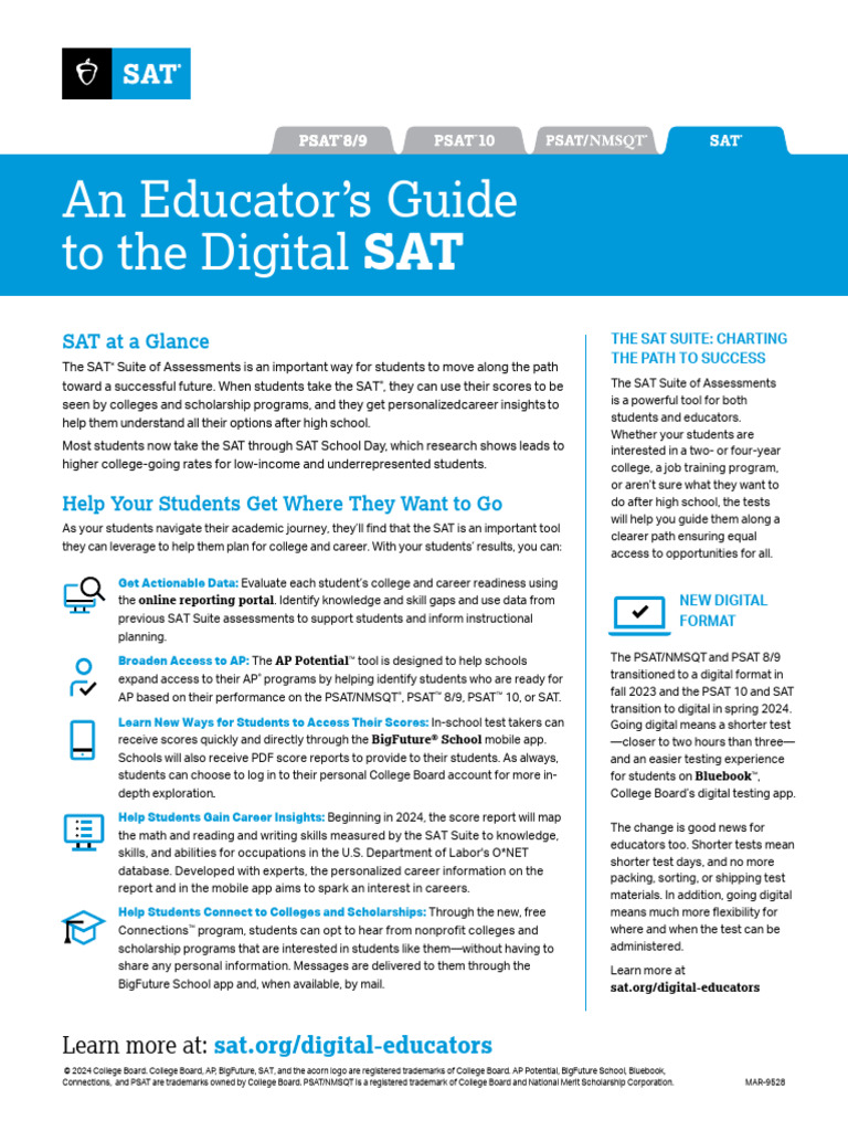 Educators Guide Digital Sat | PDF | Sat