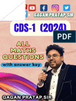 CDS-1 (2024) All Maths Questions With Answer Key