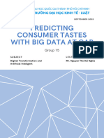 Predicting Consumer Tastes With Big Data at Gap: Group 15