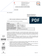 Product Certification - Recycle Content Banja Komerc Bekament D.O.O