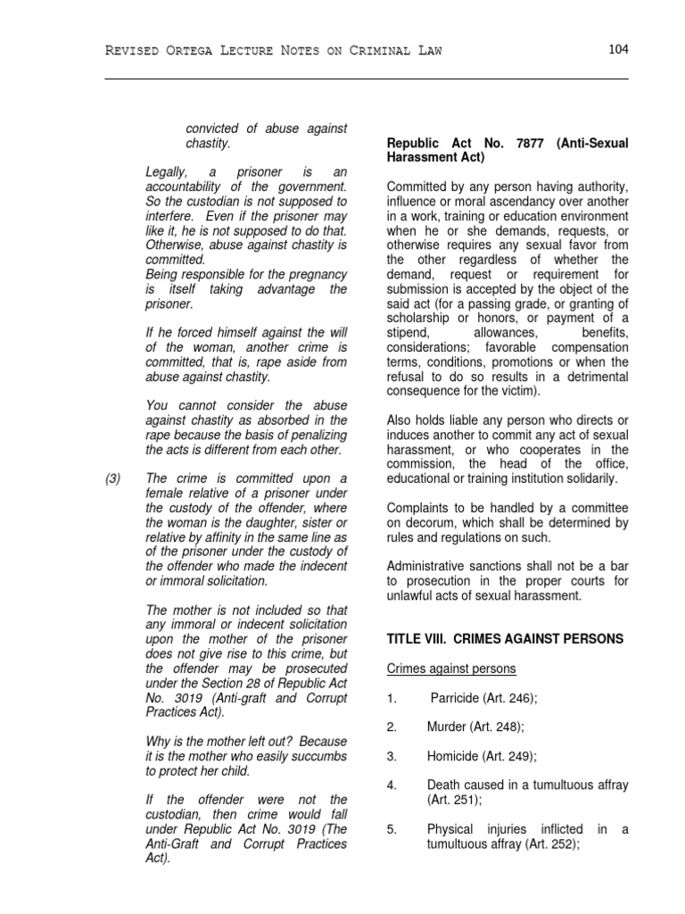 criminal-law-ii-reviewer-titl-e-8-crimes-against-persons-pdf-murder