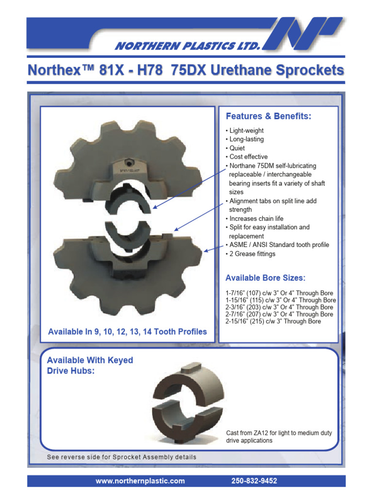 NPL SprocketInfoSheetLowRes | PDF | Manufactured Goods