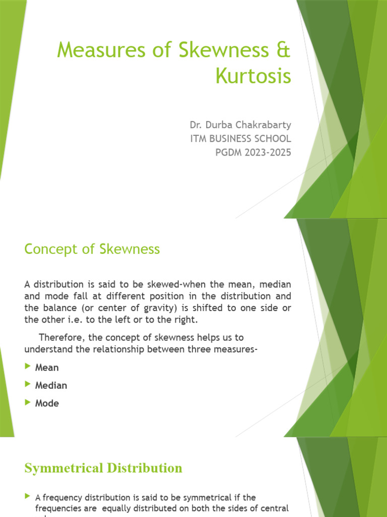 Understanding Skewness and Kurtosis | PDF | Skewness | Mode (Statistics)