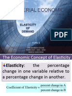 Managerial Economics Topic 3 Elasticity of Demand
