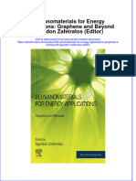 Textbook Ebook 2D Nanomaterials For Energy Applications Graphene and Beyond Spyridon Zafeiratos Editor All Chapter PDF