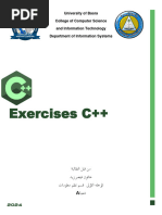 Exercises C++