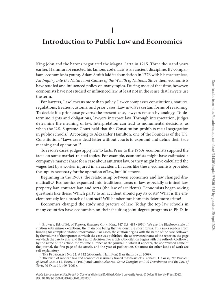 Understanding Public Law and Economics | PDF | Welfare Economics ...