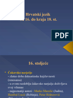 Hrvatski Jezik Od 16. Do 18. St.