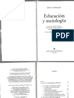 DURKHEIM, E. (2013). La educación, su naturaleza y su papel. En DURKHEIM, E. Educación y sociología. Ediciones Península. Págs 49-81