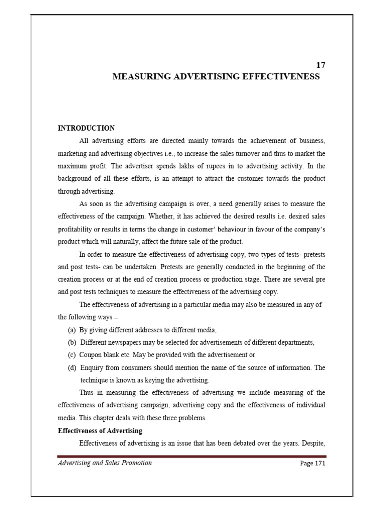 Measuring Advertising Effectiveness | PDF | Advertising | Television ...