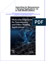 Textbook Ebook Molecular Imprinting For Nanosensors and Other Sensing Applications 1St Edition Adil Denizli Editor All Chapter PDF