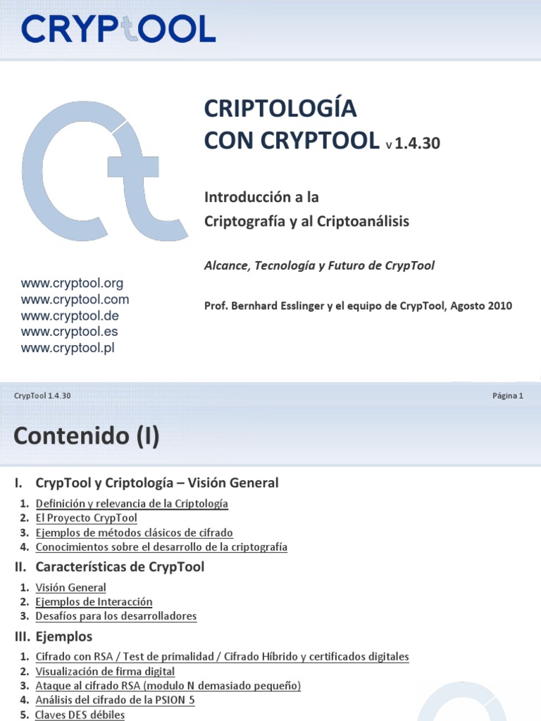 Introduccion CrypTools | PDF | Clave (criptografía) | Criptografía