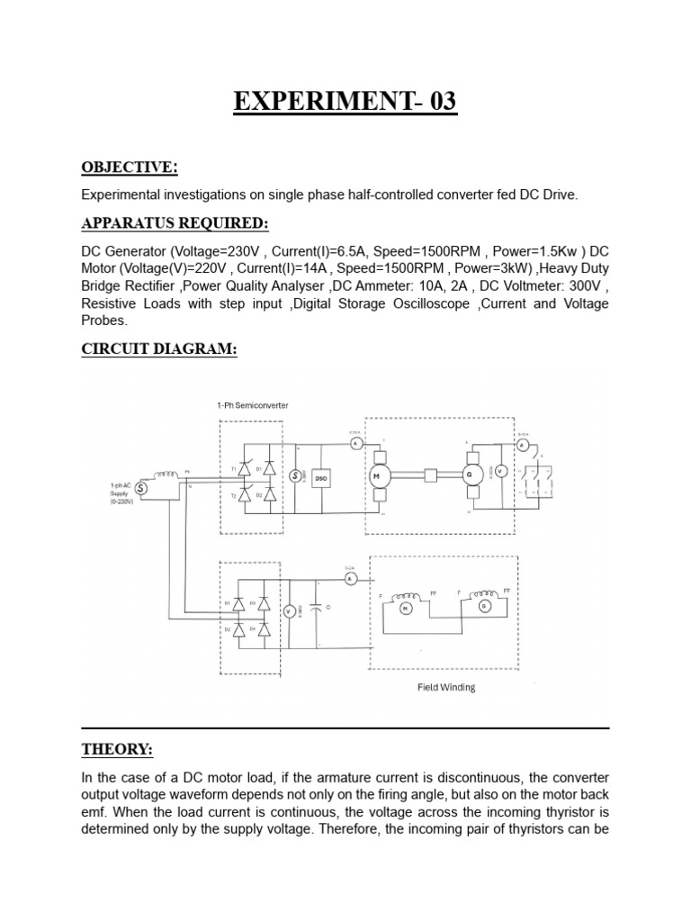 Exp 03 | PDF | Electric Motor | Voltage