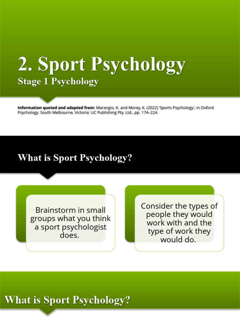 Understanding Sport Psychology Basics | PDF | Motivation | Motivational
