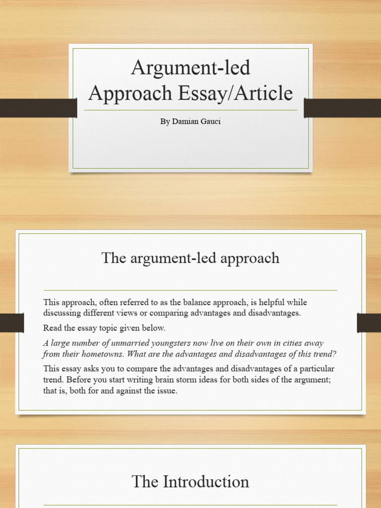 Argument-led Essay Guide | PDF | Argument | Essays