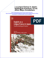 Textbook Ebook English As A Lingua Franca in Japan Towards Multilingual Practices 1St Ed 2020 Edition Mayu Konakahara All Chapter PDF