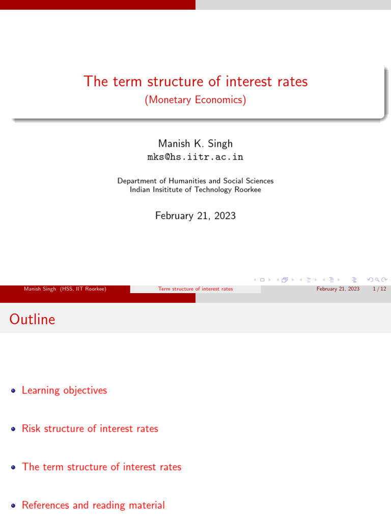 Understanding Interest Rate Structures | PDF | Yield Curve | Interest Rates