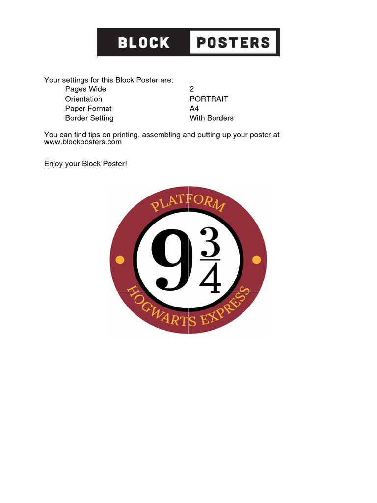 Harry Potter póster PDF