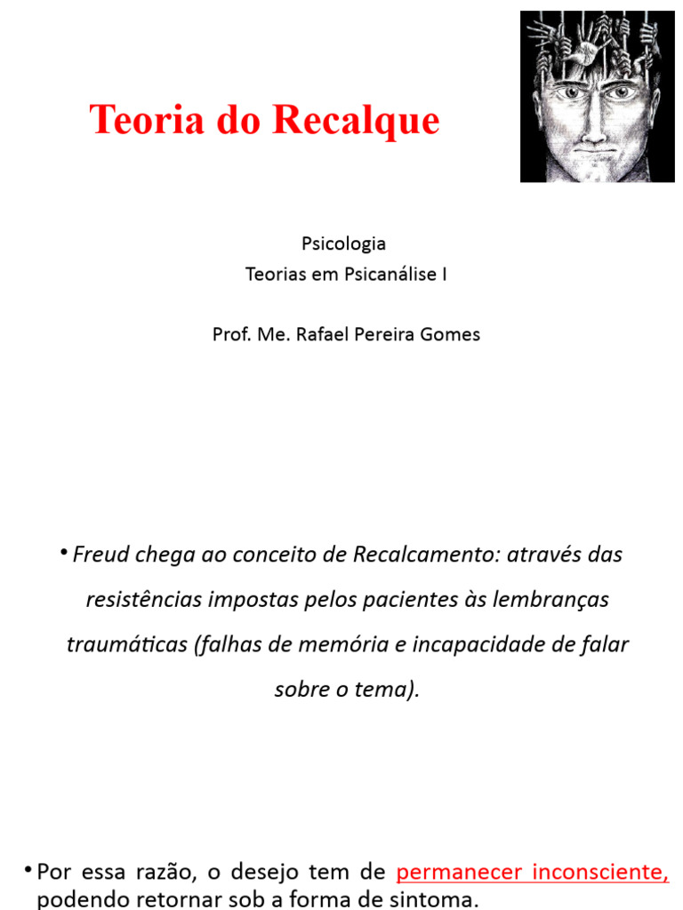 Teoria do Recalque na Psicanálise | PDF | Sigmund Freud | Psicanálise