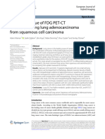 Diagnostic Value of FDG PET-CT in Differentiating Lung Adenocarcinoma From Squamous Cell Carcinoma