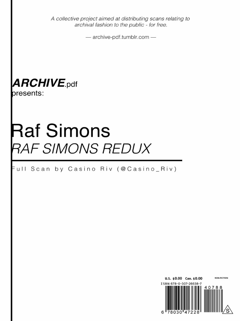 K*N様 RAF SIMONS REDUX アートブック 絶版 Raf Simons Redux by Raf