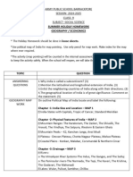 CL 9 Geography & Economics Summer Holiday Homework