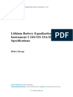 Lithium Battery Equalization Instrument 2-24S 32S 15A 20A 25A Specifications