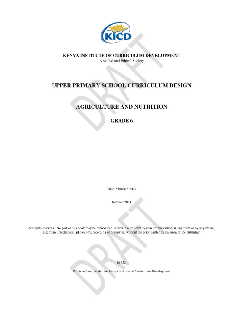 Grade 6 rationalised agriculture nutrition curriculum design pdf
