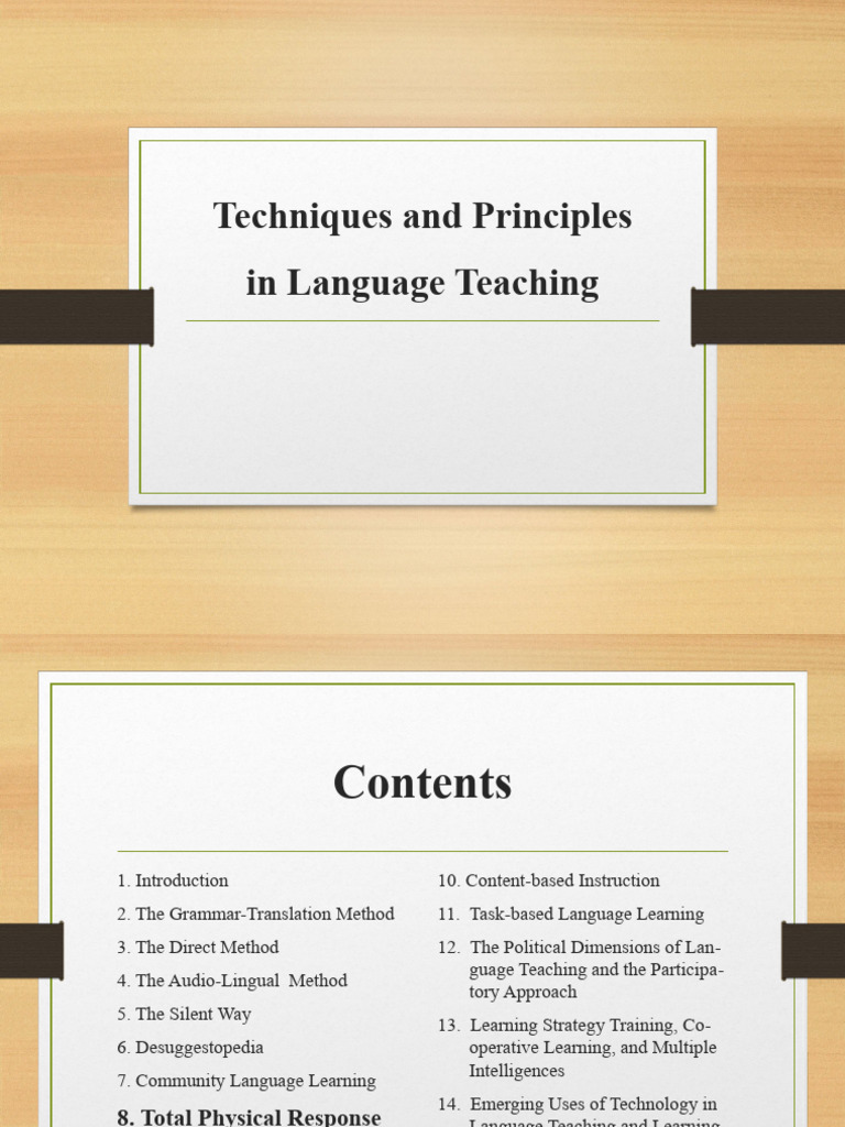 Techniques and Principles in Language Teaching | PDF | Language ...