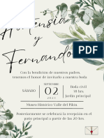 Invitación de Boda Hortensia & Fernando2023