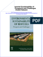 Textbook Ebook Environmental Sustainability of Biofuels Prospects and Challenges Khalid Hakeem All Chapter PDF